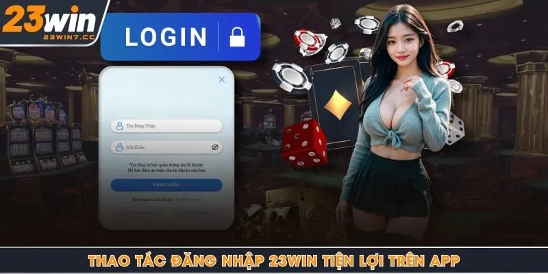 Thao tác đăng nhập 23Win tiện lợi trên app