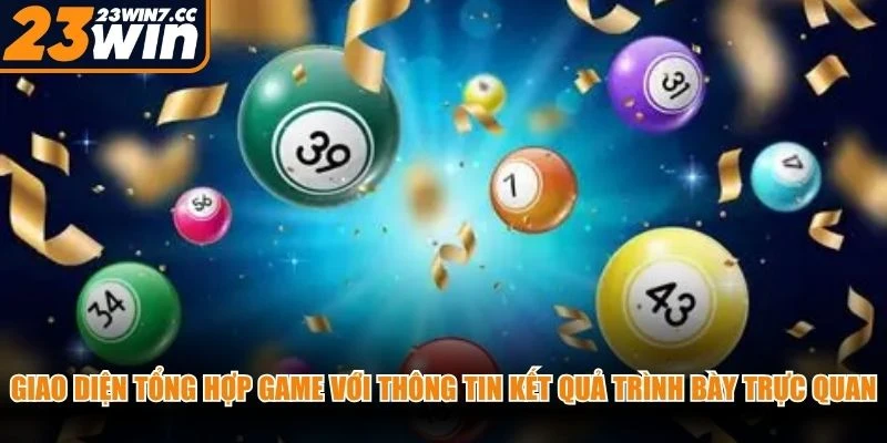 Giao diện tổng hợp nhiều game với thông tin kết quả được trình bày trực quan